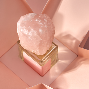 Each RISE bottle is unique, genuine rose quartz cap